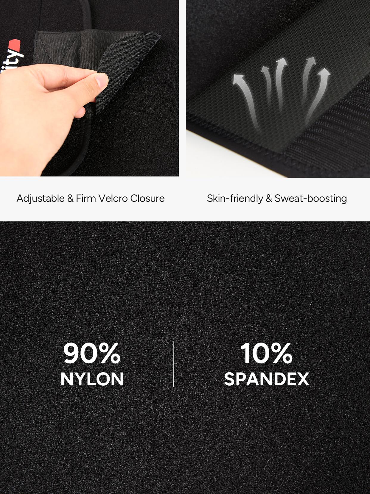 Nebility  Men’s Waist Trainer Fitness Belt – Sweat-Activating Waist Trimmer with Support, Core Temperature Boost, Lumbar Support & Adjustable Velcro Fit