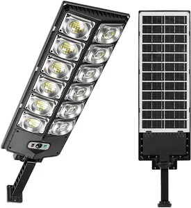 80000LM 8500K LED Solar Street Light 800W Commercial Oudoor Lights Outdoor Waterproof Hight Brightness LED, Dusk to Dawn Solar Street LightsRoad Area Lamp for Yard, Deck, Garden