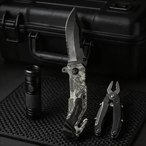 Multi-functional everyday carry tool, suitable ffor outdoor picnics and camping.