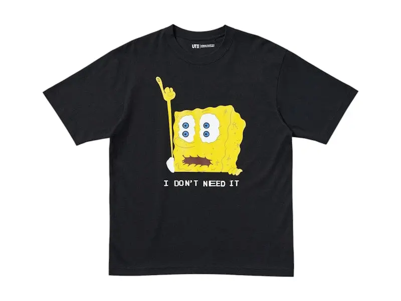 Uniqlo x CPFM Spongebob Squarepants UT Graphic T-Shirt Black (men) by StockX