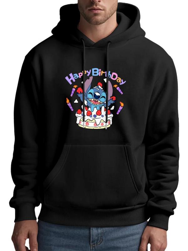 Disney Stitch Happy Birthday Hoodie - Perfect Birthday Gift for Fans of Stitch & Disney Characters