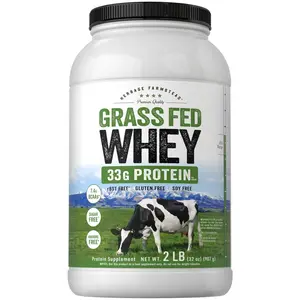 Carlyle Grass Fed Whey Protein Powder | 2lb | 33g of Protein Per Serving | Unflavored | Sugar and Hormone Free | Non-GMO and Gluten Free Supplement | By Herbage Farmstead Carlyle Grass Fed Whey Protein Powder | 2lb | 33g of Protein Per Serving | Unflavored | Sugar and Hormone Free | Non-GMO and Gluten Free Supplement | By Herbage Farmstead