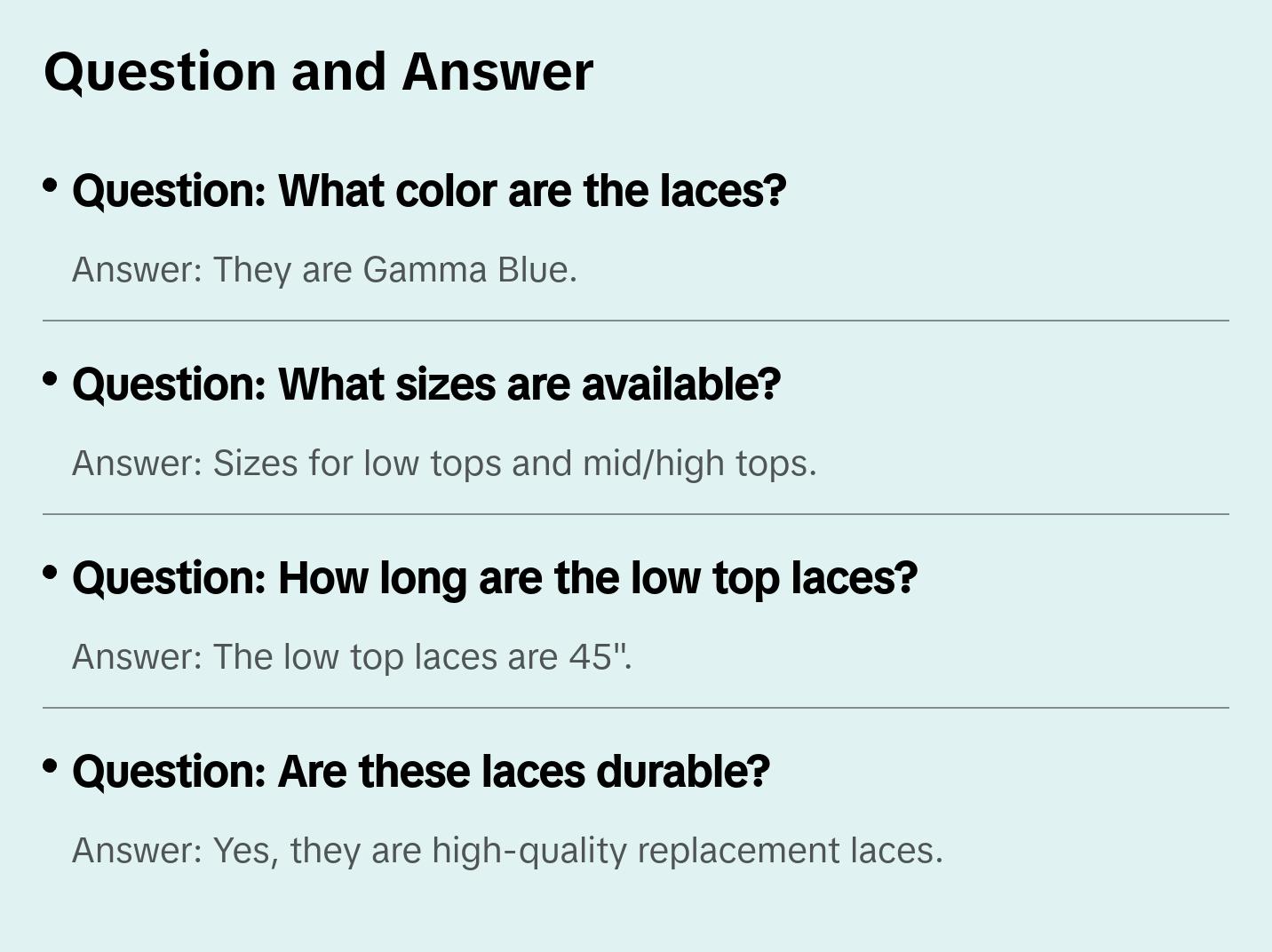 Gamma Blue - XI Rope Laces