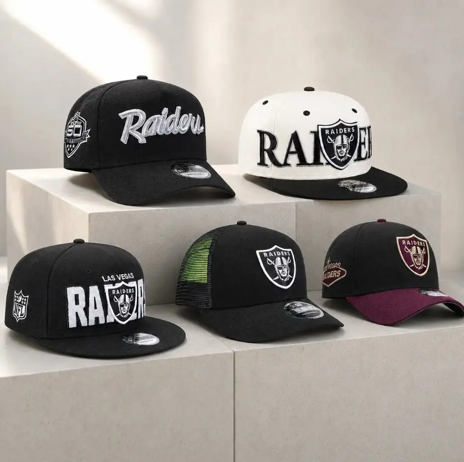 New Era Las Vegas Raiders Trucker Snapback Cap – Trucker Mesh Design, NFL Adjustable Hat with Embroidered Raiders Shield Logo for Men & Women, 2026 Limited Edition Urban Streetwear Gorra premium, ideal para destacr tu estilo en TikTok.