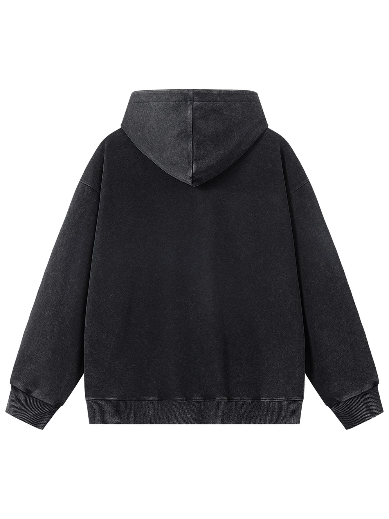 CCCMAI Men's Zip Up Hoodie Vintage Washed Hoodies Streetwear Hooded Sweatshirts Jackets Unisex zip up hoodie， Menswear Soft Casual Stylish Tops Plain Long Sleeve