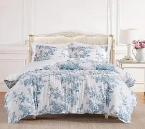 Shabby Chic Floral Toile 3 Piece King ComforterSet