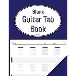 Blank Guitar Tab Book: Empty Tab Staves with Chord Diagrams Above Each Line. Suitable for Beginners - Children and Adults. Paperback – July 2, 2024