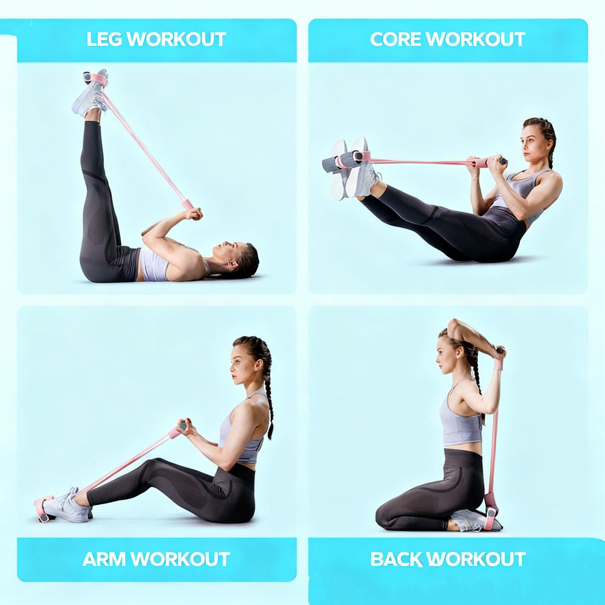 Multifunction Pedal Resistance Band, Elastic Pull Rope Fitness, Full-Body Workout at Home Gym, Exercise Sit-up, Yoga, Abdominal Training 2