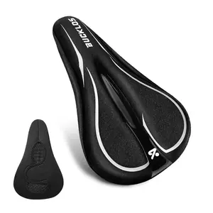 BUCKLOS Comfortable Bike Seat Cushion for Men Women Wide Bicycle Saddle Soft Memory Foam Padded Replacement Seats Fit for Peloton, Exercise Bikes, Ebike,Cruiser park tool blue pedal assist cover