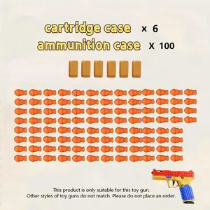 IUOUTG  Safety bullet replacement kit, suitable for toy pistols, non-electric and PC materials, is an ideal gift for toy pistol lovers, including 6 toy shells and 100 toy plastic bullets