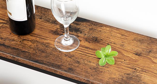 HOOBRO Console Table, 47.2" Narrow Entryway Table, Sofa Table with Shelf, Entrance Table for Living Room, Hallway, Foyer, Corridor, Office, Metal Frame, Rustic Brown and Black