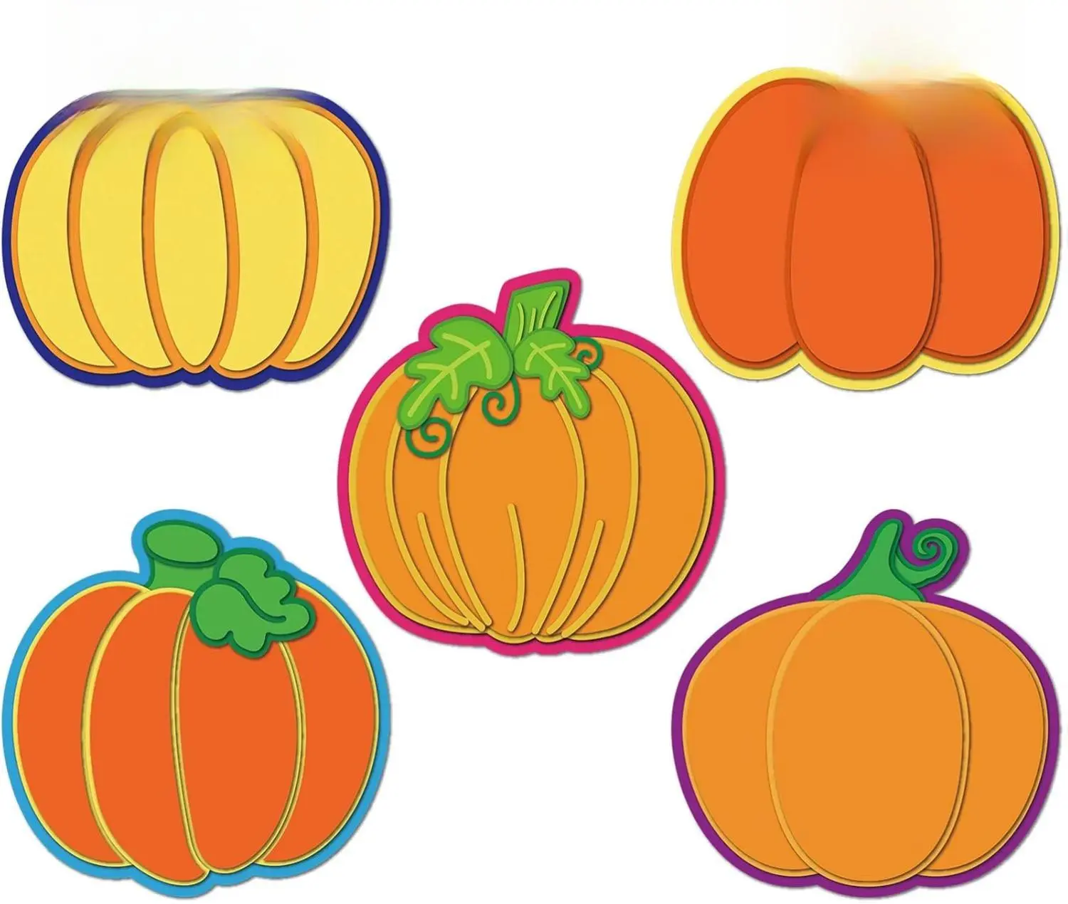 40 Pcs Pumpkin Cutouts Bulletin Board Decorations Fall Pumpkin Cut Outs Halloween Thanksgiving Autumn Classroom Bulletin Board Decorations with.