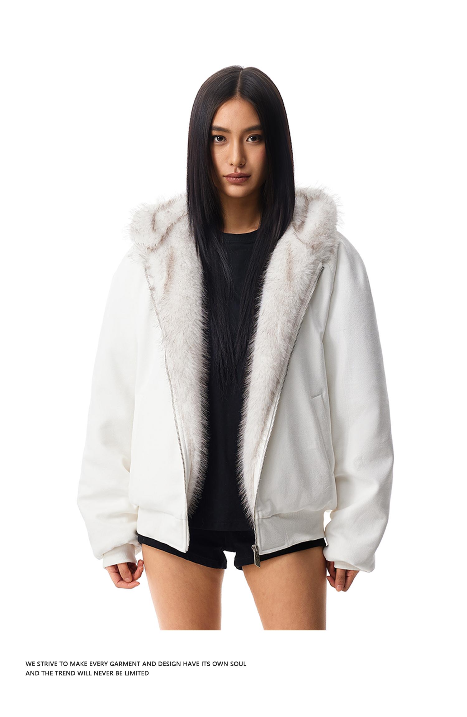 FDR Oversized Faux Suede Cozy Jacket with Cat Ears & Leopard Print Soft Warm Faux Fur Lining Unisex  Womenswear Sweatshirts Fall Fashion Coat Winter Outfits