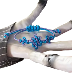 Bracelet Rumi Handmade Quality Korean Threads Korean Traditional Knot. Blue and  Purple. Adjustable 4"~8.5" kaboknots.com