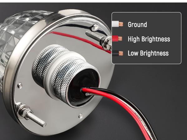 Partsam 2Pcs Glass Watermelon Lights Diamond-Shaped Lens Amber LED Side Marker Turn Signal Lamp with Stainless Steel Bezel Replacement for Peterbilt Freightliner Trucks Trailers RVs Bumper Under Glow