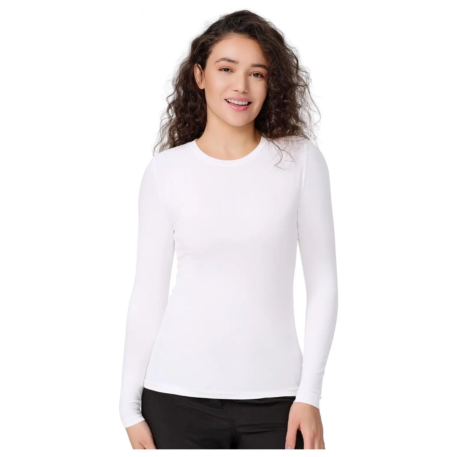 Long Sleeve Underscrub for Women, High Crew Neck Scrubs UndershirtsGift