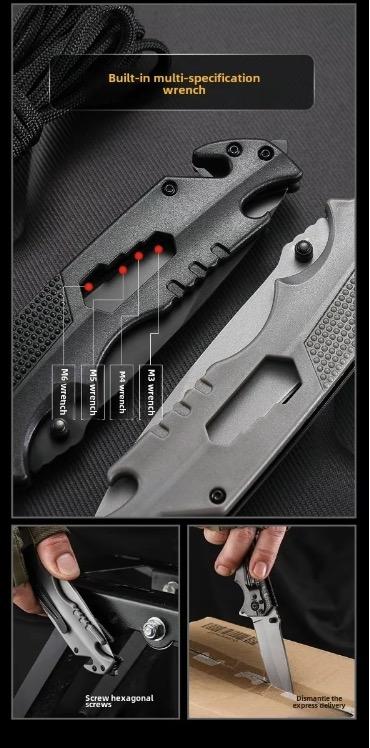 Christmas gift | Stainless Steel Multi-Function Folding Knife High Hardness Sharp Portable Fruit Knife Durable for Outdoor Camping and Tactical Use,OutdoorFun,Halloween Gift