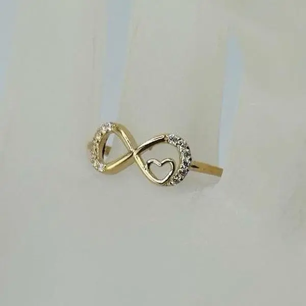 Oroconda Jewelry 14K Gold Infinity Heart Accent Ring