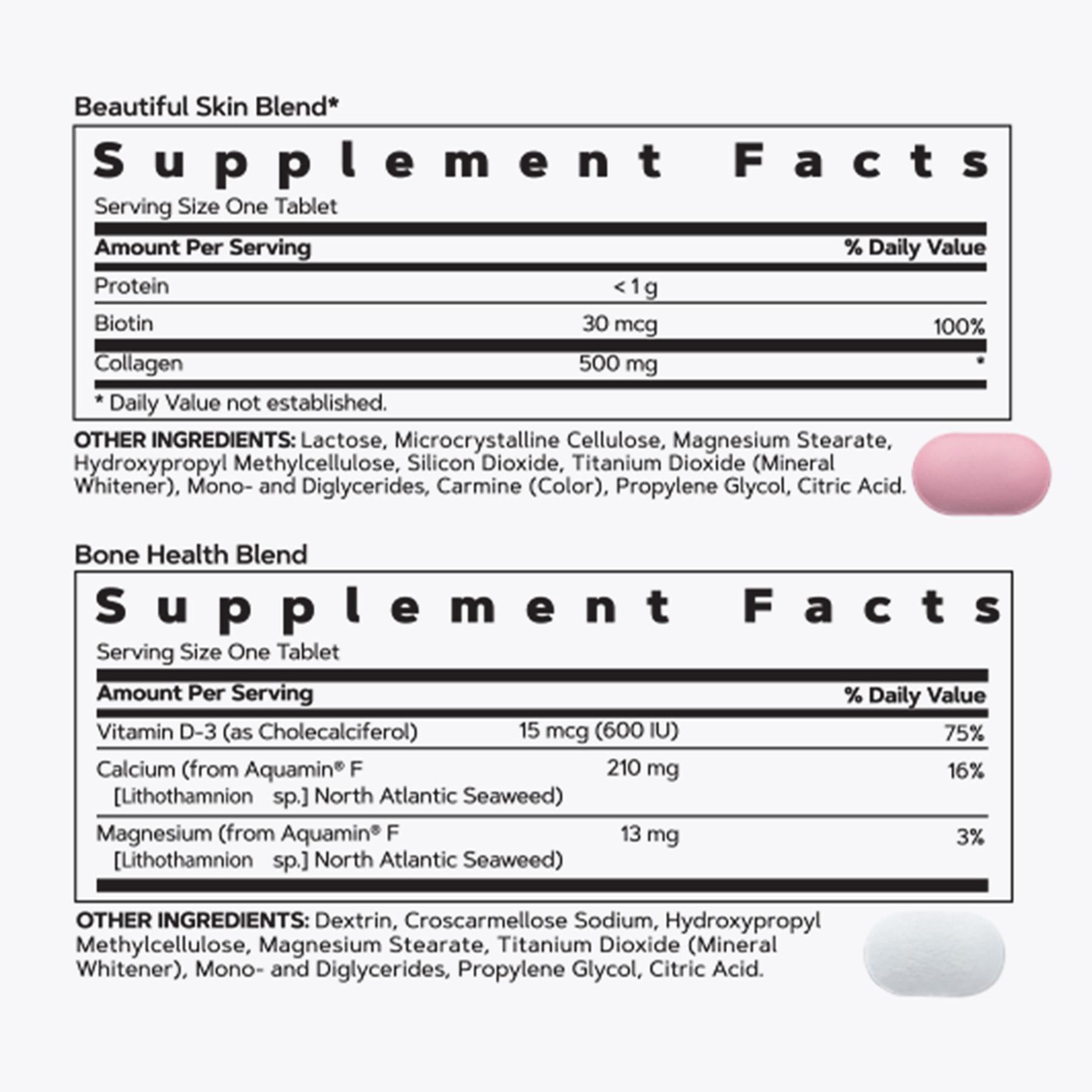 GNC 2-Pack Bundle For Women: Women's 30+ & 50+ Vitapak, Stress Support, Beautiful Skin, Bone Health & Omega-3s, Dietary Supplement, Natural Ingredient, Spring Glow Up