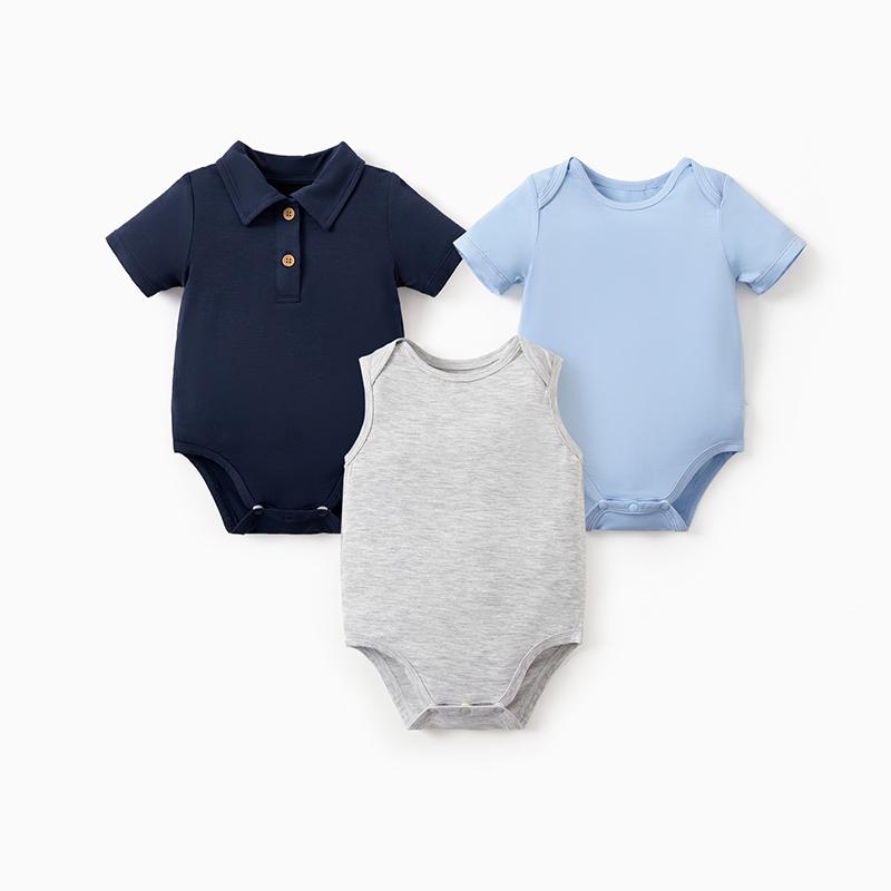 PATPAT Baby Bodysuits - Soft Viscose Made from Bamboo - Two Pack&Three pack Long Sleeve Funny for Boys and Girls -Newborn Infant Toddler Clothes