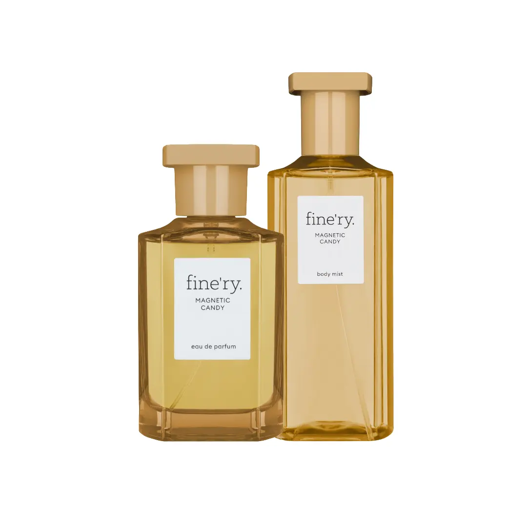 fine'ry. Magnetic Candy EDP Duo Set, Women's Neon Candy Citrus Fragrance with Sugared Violet & Pink Pomelo