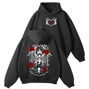 Sleep Token Skeleton Heart Hoodie, Sweatshirt, T-Shirt, Vessel Mask Graphic Heavy Metal Sweatshirt, Gothic Aesthetic Rock Band Merchandise, Dark Apparel for Women & Men