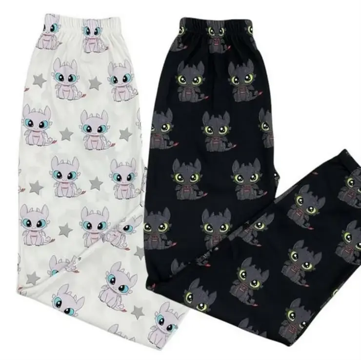 Couple Cozy Dragon Pajama Pants – Unisex Matching Sleepwear for Couples, Cute Dragon Print Lounge Bottoms for Relaxing Nights