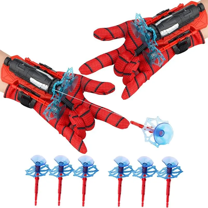2Pcs Spider Silk Launcher Set for Kids- Can Grab Small Objects,Hero Role-Play Toy,DIY Cosplay Children's Wrist Ejection Launcher,Birthday Christmas for Kids