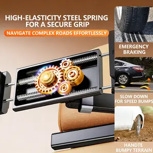 UFORU Adjustable Extension Arm Car Headrest Tablet Stand - 3-in-1 Universal Mount Fits 4.7-12.9" Tablets & Phones, Must-Have Car Interior Accessory for Family Road Trips & Back Seat Entertainment