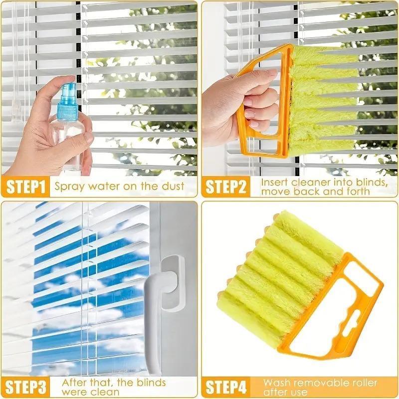 Generic Washable Multifunction Cleaning Window Blinds Brush, 1 Count Portable Home Air Conditioning Cleaner Duster, Household Crevice Cleaning Brush, Household Items