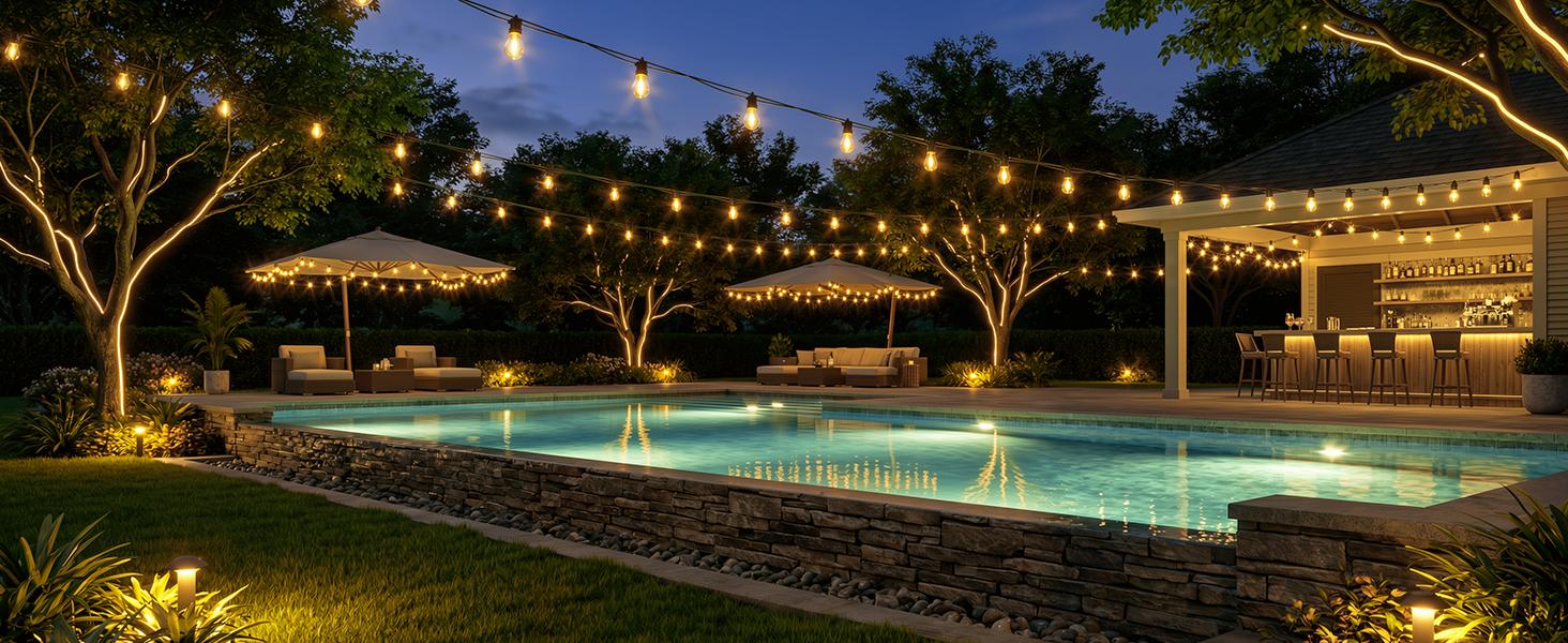 Minetom 100FT Solar String Lights Outdoor Waterproof, 31+2LED S14 Shatterproof Bulb, Patio Lights with Remote Type-C Port Timable, 3 Light Modes Dimmable Solar String Lights for Outside, Yard, Camping Minetom 100FT Solar String Lights Outdoor Waterproof, 31+2LED S14 Shatterproof Bulb, Patio Lights with Remote Type-C Port Timable, 3 Light Modes Dimmable Solar String Lights for Outside, Yard, Camping