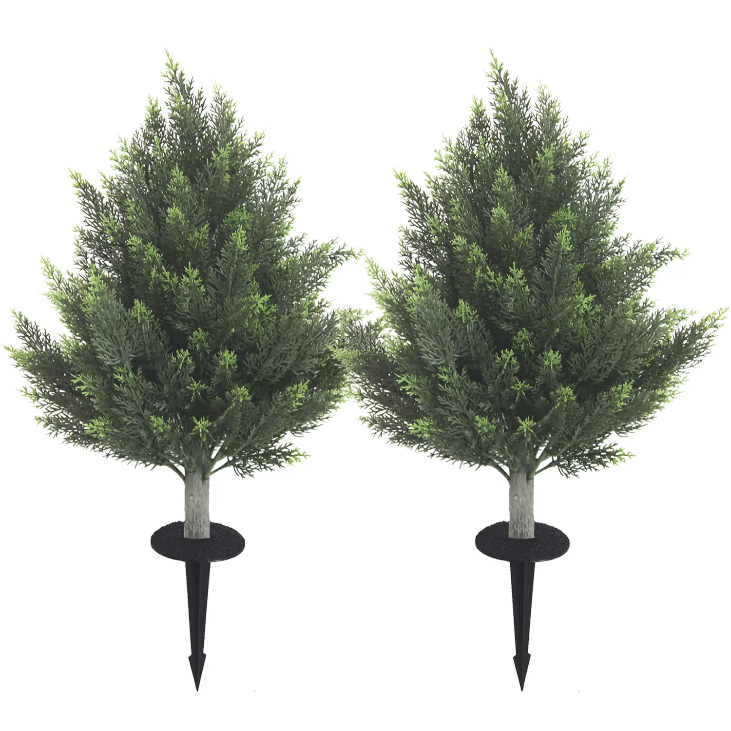 Realistic Artificial Pine Tree Stakes for Garden Decor With Spike-In,UV ...