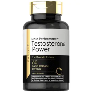 Carlyle Testosterone Supplement For Men | 60 Softgels | For Male Performance | Non-GMO & Gluten Free