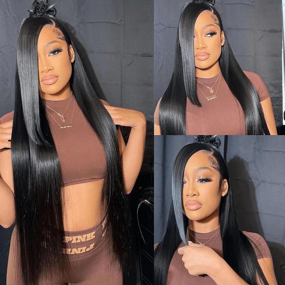 Human Hair Bundles Straight Hair Bundles Brazilian Straight Human Hair Quick Weave Bundles 100% Unprocessed Virgin Weave 1/3/4 Bundles Human Hair Raw Remy Hair Bundles