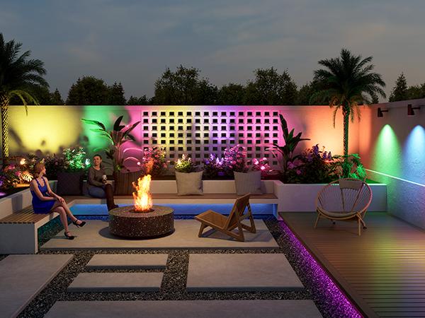 Linkind Smart Solar Spotlight SL5C Color Changing Cool Warm White Landscape Lighting APP Control Solar Lights Outdoor IP67 Waterproof for Yard Garden Pathway 2 Pack