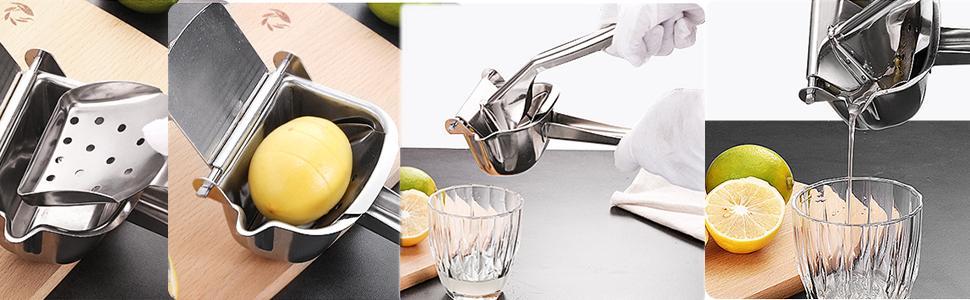 Real Stainless Steel Lemon Squeezer Citrus Juicer Hand Press Heavy Duty Manual Squeeze Juice Extractor Maker Orange Lime Grapefruit Presser Real Stainless Steel Lemon Squeezer Citrus Juicer Hand Press Heavy Duty Manual Squeeze Juice Extractor Maker Orange Lime Grapefruit Presser