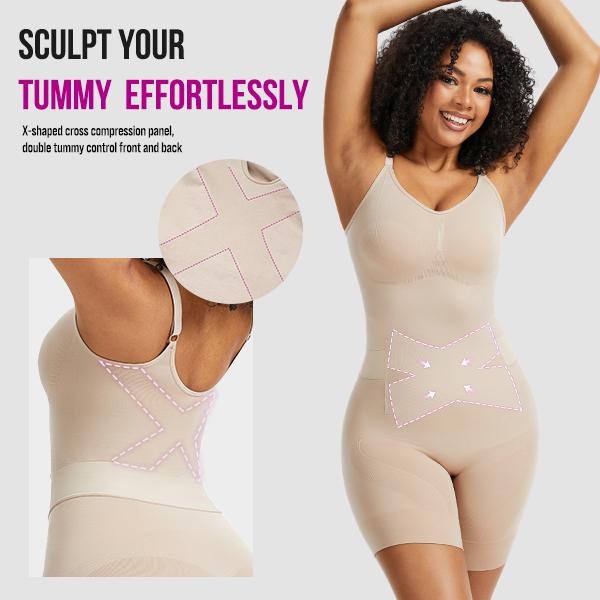 Lilylove Easy-Off Seamless Sculpting Bodysuit Full-Shapewear Tummy Slimming & Butt Lifting for Women Breathable Fabric & Everyday Comfort From S to XL