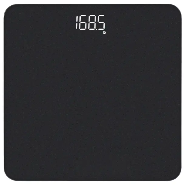 Scale for Body Weight, High Accuracy 0.1lb by Our Professional Factory Since 2001, Digital Weight Scale LED and Step On, 3*AAA Batteries Included, 400lb/182kg, Spray Silver Black