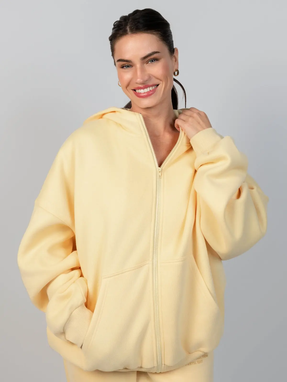 Comfrt | Pastel Zip Hoodie | Soft Pastel Zip Up Sweatshirt
