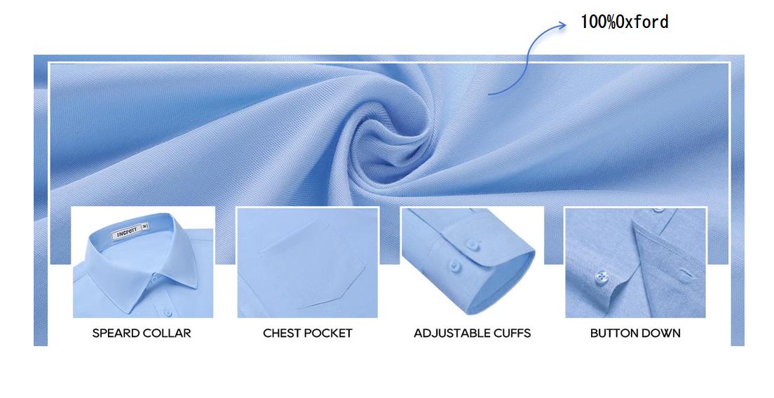 3-Pack Mens Button Down Shirt Casual Oxford Shirts Untucked Dress Shirt for Men Long Sleeve Button Up Shirt with Pocket