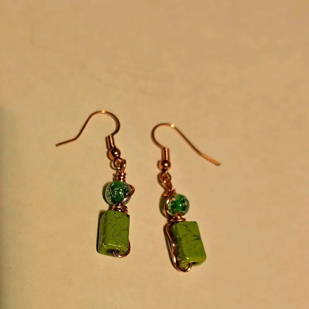Jade turquoise  earring