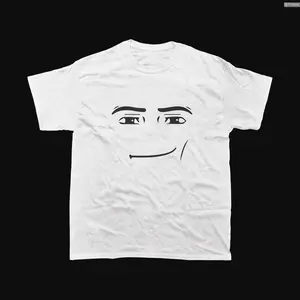 [100%25 Cotton] Roblox Man Face T-Shirt, Meme Shirt, Funny Shirt, Gift For Gamers , Classic Vintage T-Shirt Collection Adult Unisex T-Shirt Golf Gift T-Shirt For Men And Women oversized anime tee new round-neck graphic t-shirt