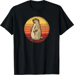 100% Cotton Marmot Sunset Design for Marmot Lovers T-Shirt