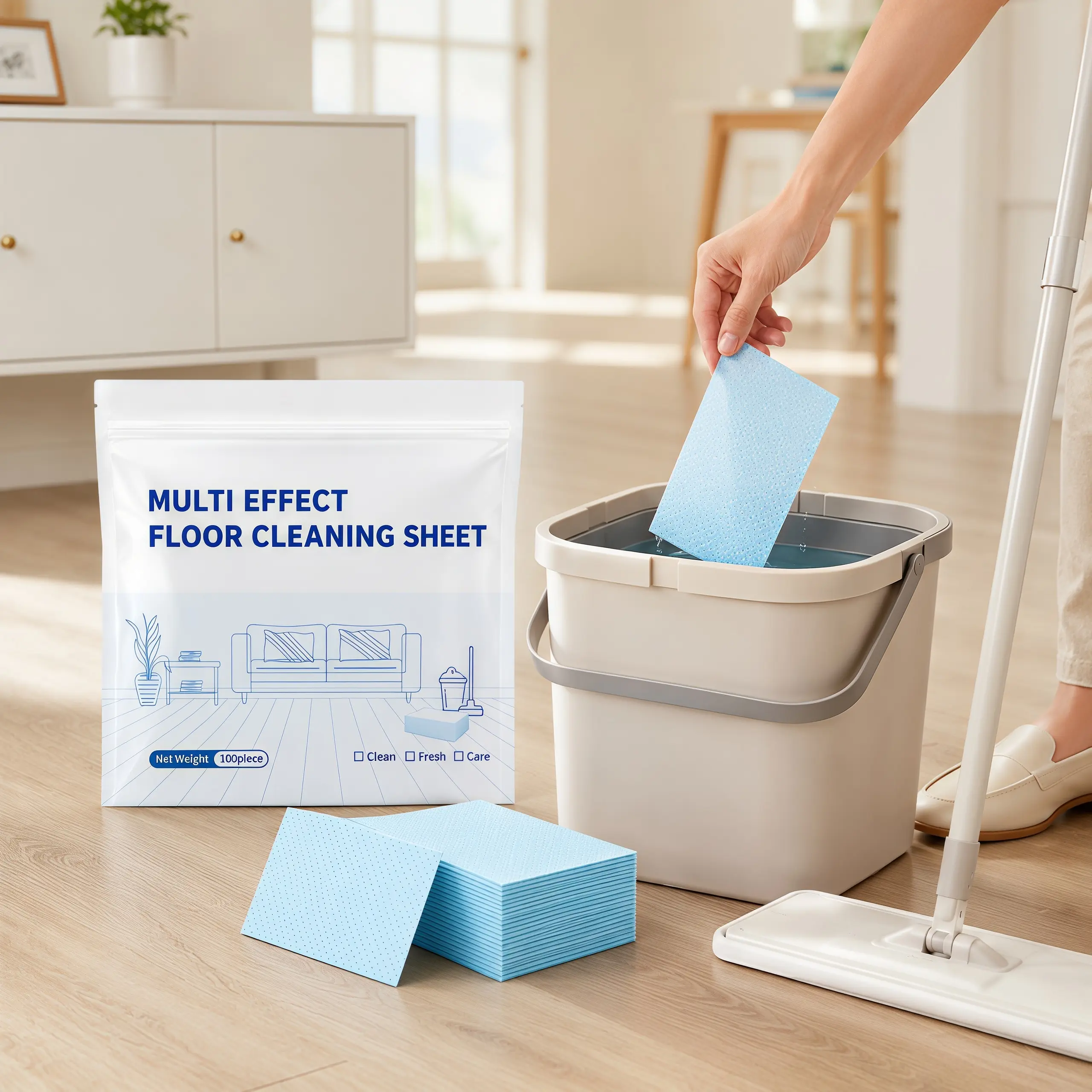 100 Piece Floor Cleaning Tablets Multi-SurfaceCleaner for Hardwood Laminate Tile & RV Walls Antibacterial Deodorization Maintenance