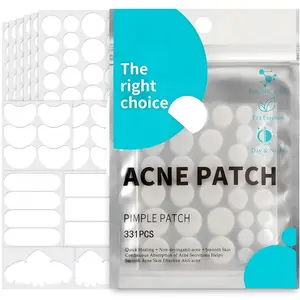 Large Pimple Patches for Face 331 Patches-7 Size, 306 Round & 25 XL Acne Patches, Zit Patches Skincare Hydrocolloid Bandages Big Spot Covers with Tea Tree, Salicylic Acid & Cica Oil | Larger Size