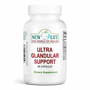 New Life Ultra Glandular Support Dietary Supplement, 90 Caps, GMO-Free, with Kelp & Chlorella for Healthy Thyroid Levels & Optimal Function