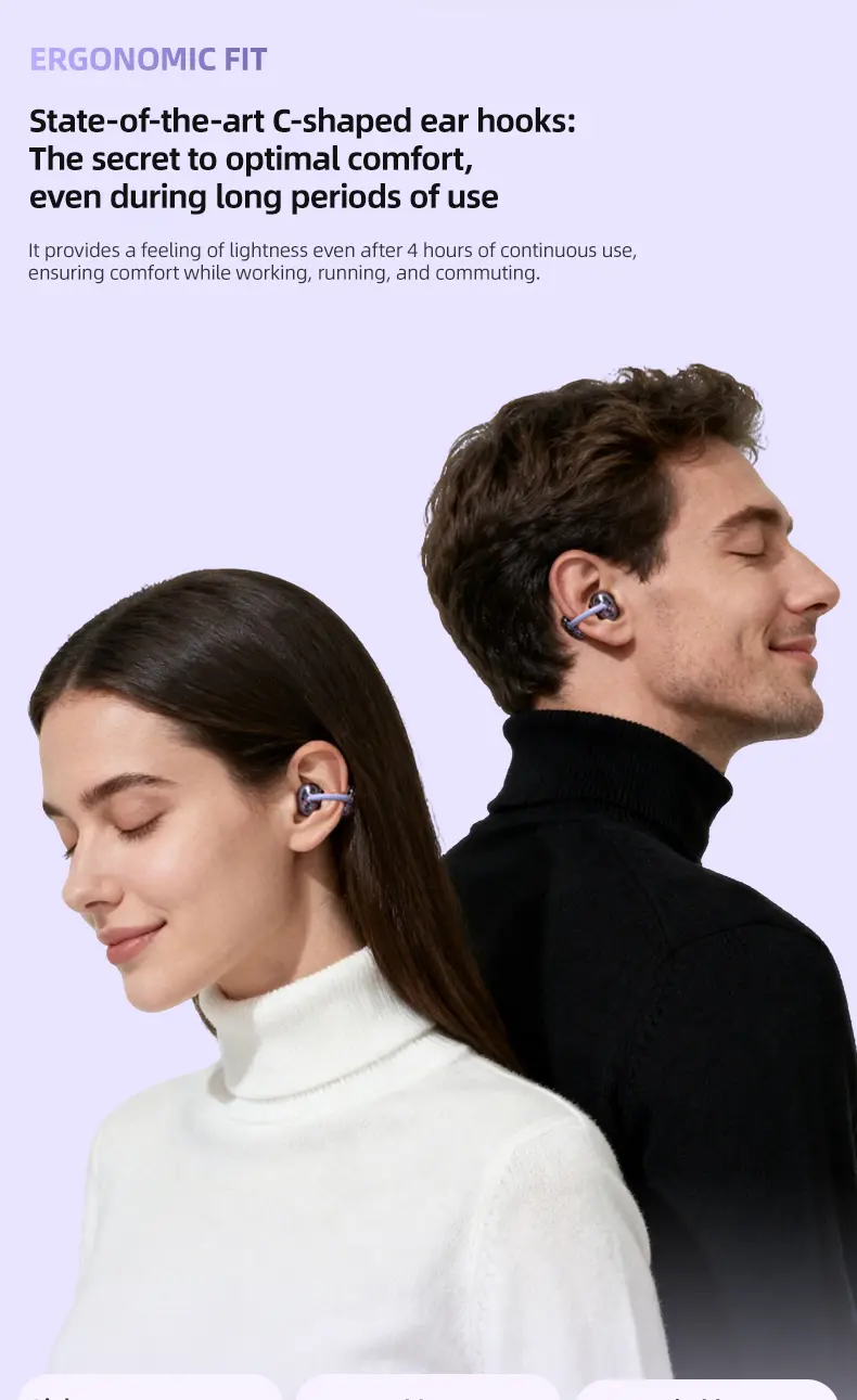 Monster In-Ear Bluetooth 6.0 Wireless Clip-On Headphones, ENC Noise Cancelling, Hi-Fi Stereo Sound, 165H Playtime, Waterproof Sweatproof, Fast Charging Boost, Hands-Free Portable, Halloween Gift for Men, for School/Work From Home