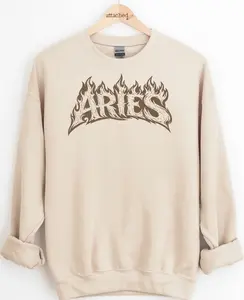 Zodiac Flames Color On Color Graphic Top