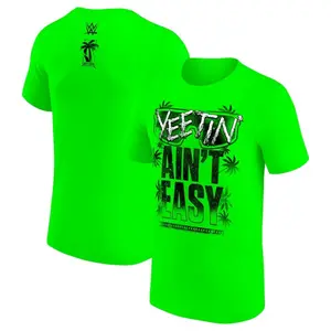 Jey Uso Yeetin’ Ain’t Easy WWE T-Shirt, Men’s Green Wrestling Graphic Tee, Streetwear Cotton Top, Casual Sports Fan Outfit, Made in USA Graphic Tees Menswear Womenswear