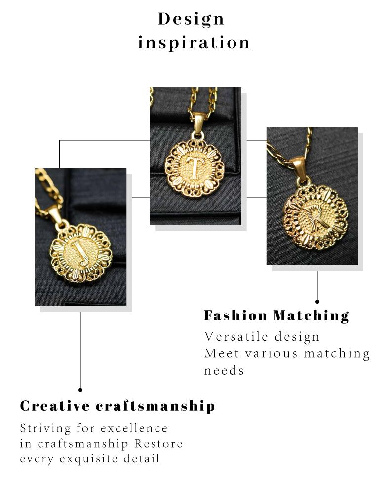 GGIRL Initial Pendant Necklace 26-letter during necklace 18K Gold Plated female clavile neck chain male accessories Fashion Jewelry Gift for Holiday Haul Christmas Birthdays Anniversaries